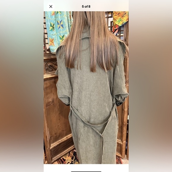 Lovposh boutique Olive Green Trench Coat Size M NWT - Picture 5 of 8